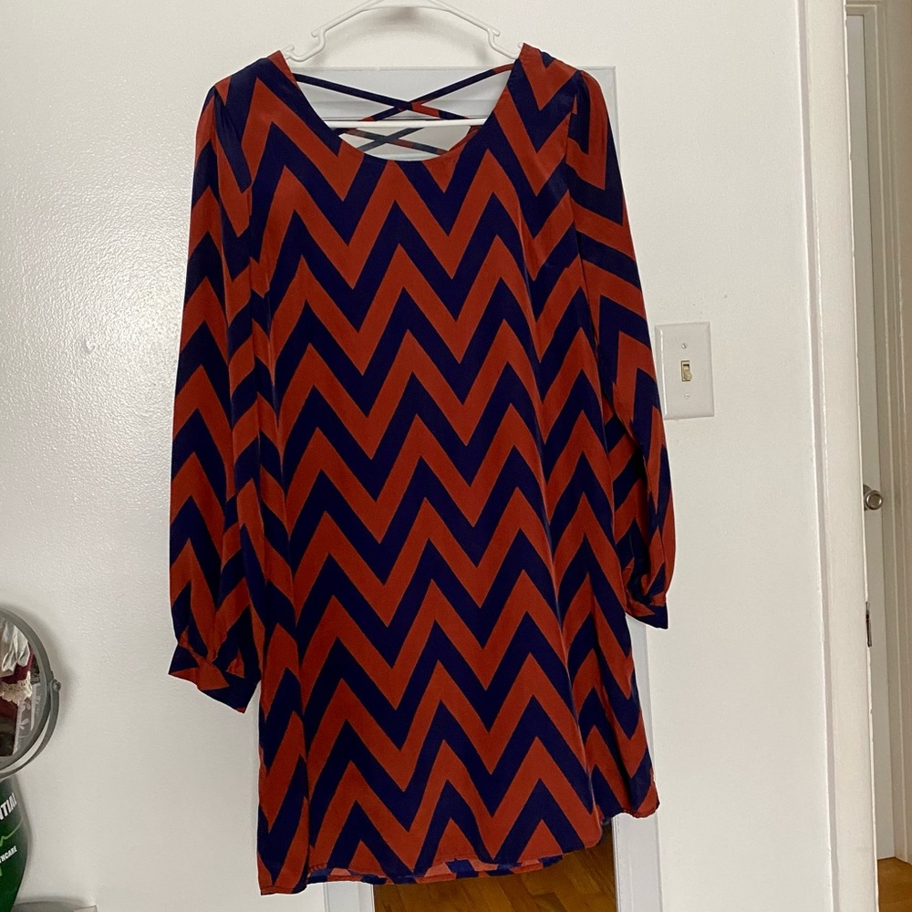 Charming Charlie Patterned Long-sleeve Dress